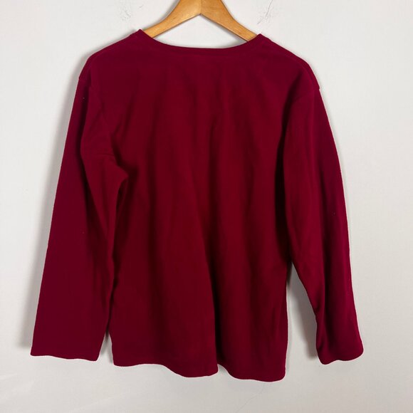 2/$20 Disney Red V-Neck Mickey Mouse Fleece XL - Picture 3 of 3